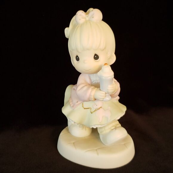 Vtg Precious Moments Porcelain Figurine 1996 "Our Club Is Soda-Licious" … - Picture 5 of 8